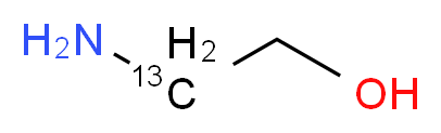 2-amino(2-<sup>1</sup><sup>3</sup>C)ethan-1-ol_分子结构_CAS_637344-08-2