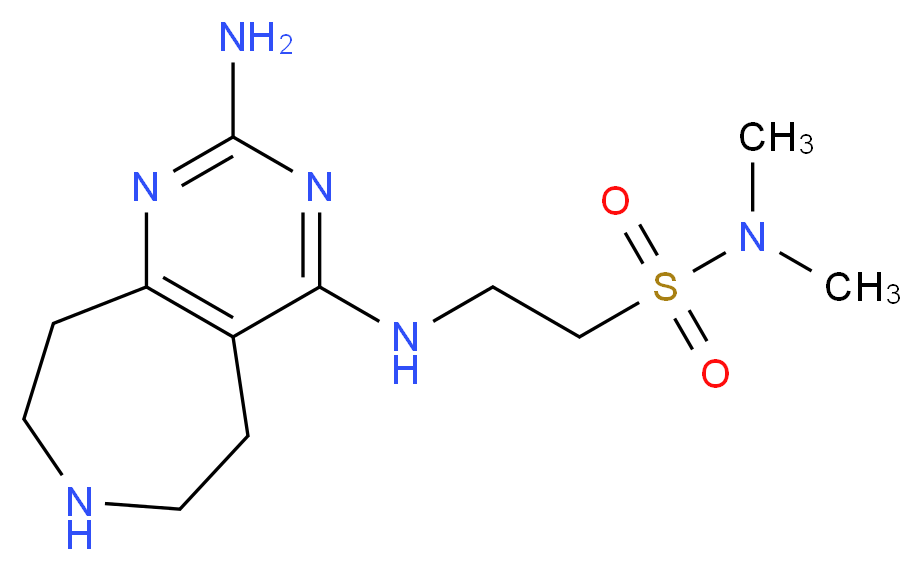 2-[(2-amino-6,7,8,9-tetrahydro-5H-pyrimido[4,5-d]azepin-4-yl)amino]-N,N-dimethylethanesulfonamide_分子结构_CAS_)