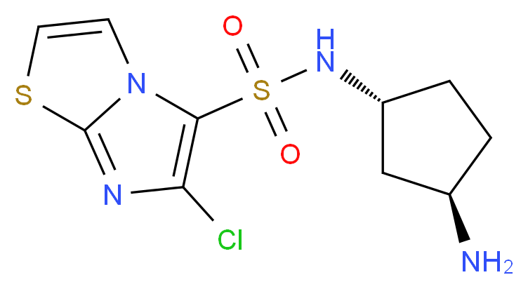 N-[(1R*,3R*)-3-aminocyclopentyl]-6-chloroimidazo[2,1-b][1,3]thiazole-5-sulfonamide_分子结构_CAS_)