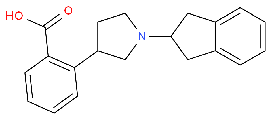 2-[1-(2,3-dihydro-1H-inden-2-yl)-3-pyrrolidinyl]benzoic acid_分子结构_CAS_)