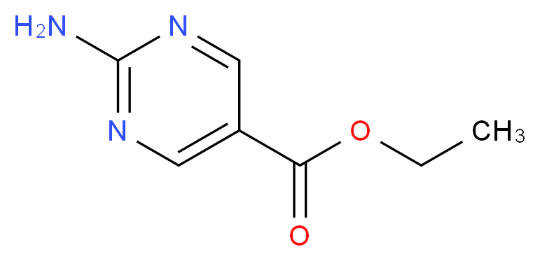 2-AMINO-PYRIMIDINE-5-CARBOXYLIC ACID ETHYL ESTER_分子结构_CAS_57401-76-0)