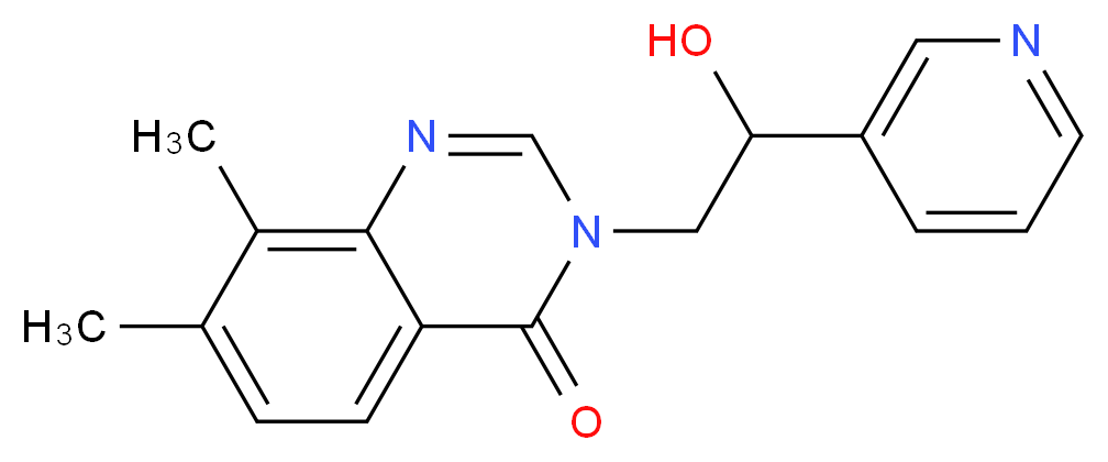 3-(2-hydroxy-2-pyridin-3-ylethyl)-7,8-dimethylquinazolin-4(3H)-one_分子结构_CAS_)