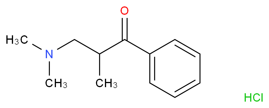 3-(dimethylamino)-2-methyl-1-phenylpropan-1-one hydrochloride_分子结构_CAS_5400-92-0