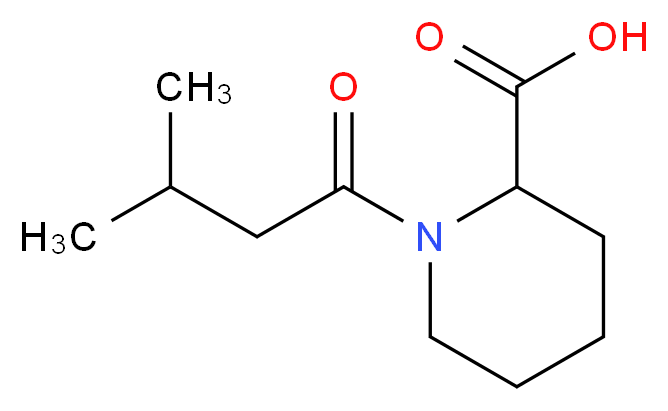 1-(3-methylbutanoyl)piperidine-2-carboxylic acid_分子结构_CAS_)