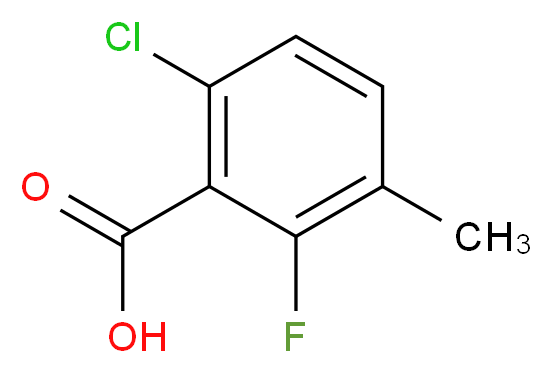 6-chloro-2-fluoro-3-methylbenzoic acid_分子结构_CAS_32890-90-7