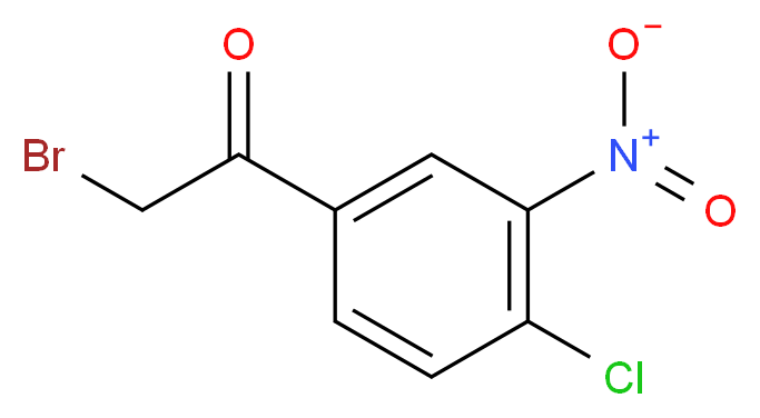 2-bromo-1-(4-chloro-3-nitrophenyl)ethan-1-one_分子结构_CAS_22019-49-4