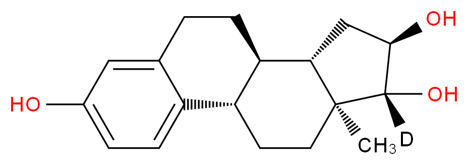 (1S,10R,11S,13R,14R,15S)-15-methyl(14-<sup>2</sup>H)tetracyclo[8.7.0.0<sup>2</sup>,<sup>7</sup>.0<sup>1</sup><sup>1</sup>,<sup>1</sup><sup>5</sup>]heptadeca-2,4,6-triene-5,13,14-triol_分子结构_CAS_55727-98-5