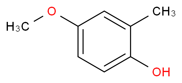 4-methoxy-2-methylphenol_分子结构_CAS_5307-05-1