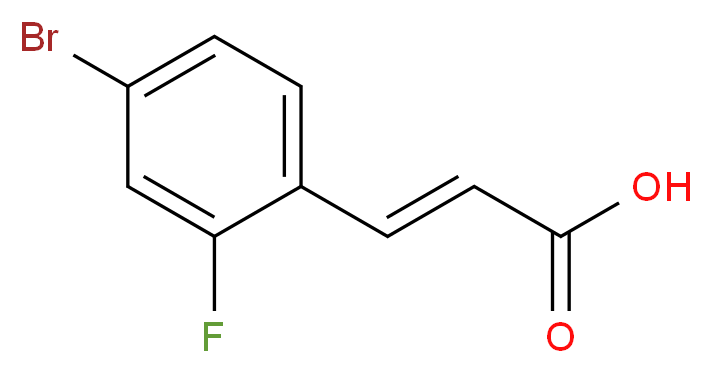 4-溴-2-氟肉桂酸_分子结构_CAS_149947-19-3)