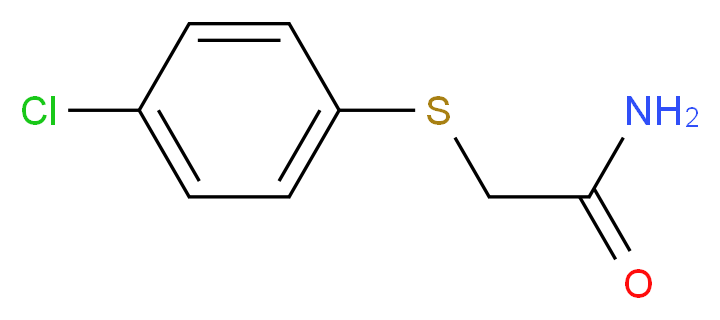 2-[(4-chlorophenyl)sulfanyl]acetamide_分子结构_CAS_30893-65-3