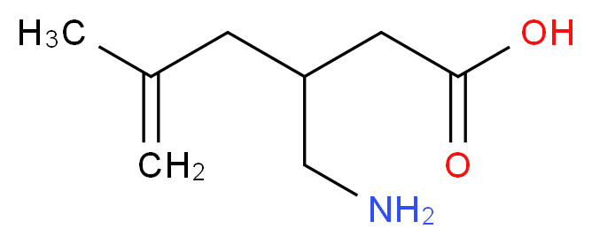 3-(aminomethyl)-5-methylhex-5-enoic acid_分子结构_CAS_1136478-30-2