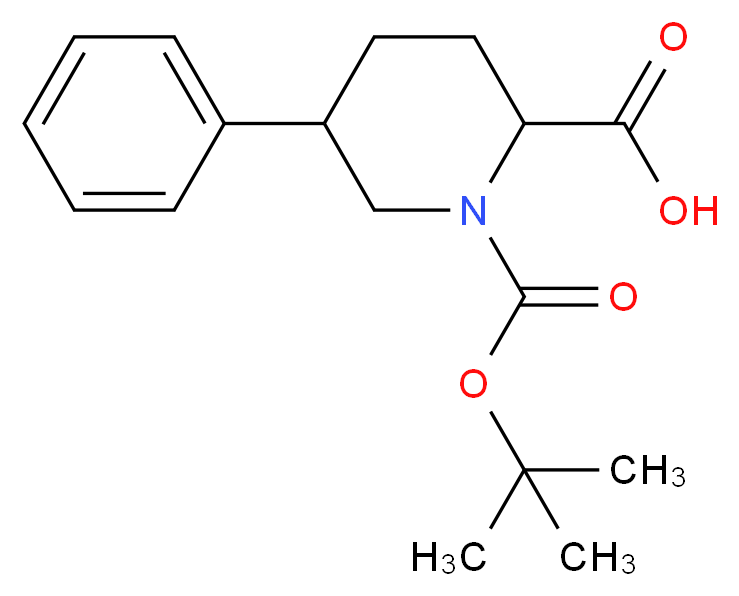 5-PHENYL-PIPERIDINE-1,2-DICARBOXYLIC ACID 1-TERT-BUTYL ESTER_分子结构_CAS_1219369-17-1)