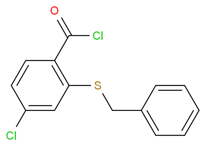 2-(Benzylthio)-4-chlorobenzoic Acid Chloride_分子结构_CAS_40183-55-9)