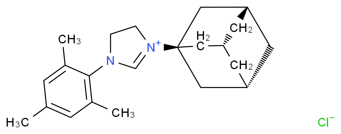 1-(1-金刚烷基)-3-(2,4,6-三甲基苯基)氯化咪唑啉_分子结构_CAS_639820-61-4)