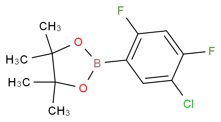 5-CHLORO-2,4-DIFLUOROPHENYLBORONIC ACID PINACOL ESTER_分子结构_CAS_1073354-65-0)