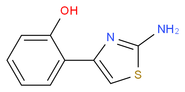 2-(2-amino-1,3-thiazol-4-yl)phenol_分子结构_CAS_60135-72-0