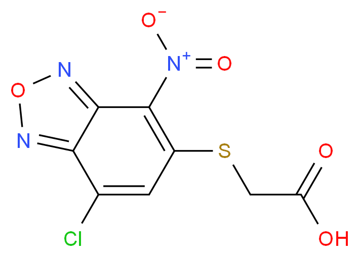 [(7-Chloro-4-nitro-2,1,3-benzoxadiazol-5-yl)thio]-acetic acid_分子结构_CAS_)