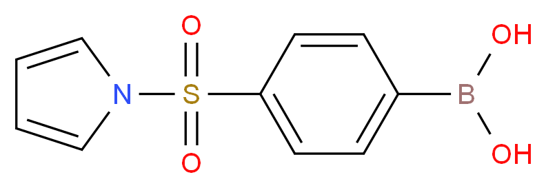 4-(1-吡咯基磺酰基)苯硼酸_分子结构_CAS_913835-90-2)
