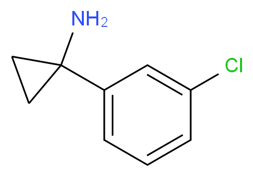 1-(3-chlorophenyl)cyclopropan-1-amine_分子结构_CAS_474709-84-7