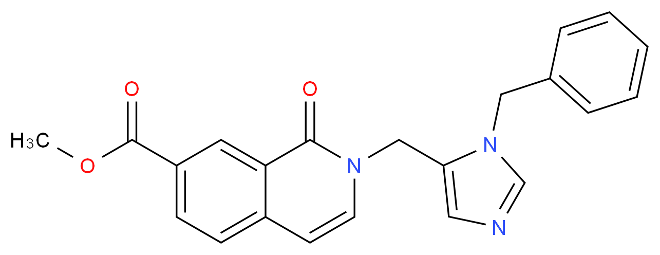 methyl 2-[(1-benzyl-1H-imidazol-5-yl)methyl]-1-oxo-1,2-dihydroisoquinoline-7-carboxylate_分子结构_CAS_)