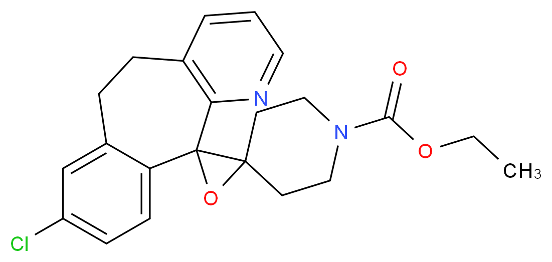 ethyl 13''-chlorodispiro[piperidine-4,2'-oxirane-3',2''-[4]azatricyclo[9.4.0.0<sup>3</sup>,<sup>8</sup>]pentadecane]-1''(11''),3''(8''),4'',6'',12'',14''-hexaene-1-carboxylate_分子结构_CAS_1189694-51-6