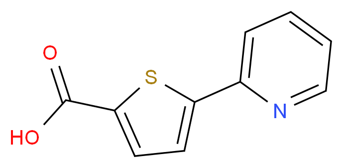 5-(pyridin-2-yl)thiophene-2-carboxylic acid_分子结构_CAS_119082-97-2