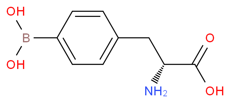 L-4-(2-Amino-2-carboxyethyl)benzeneboronic acid_分子结构_CAS_76410-58-7)