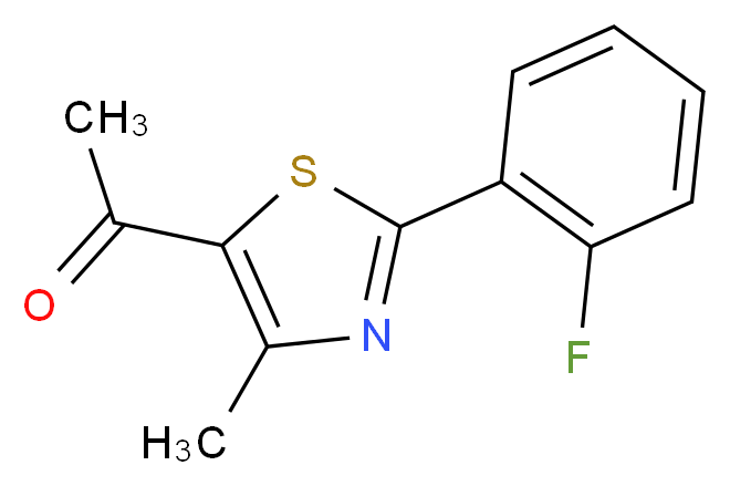 1-[2-(2-fluorophenyl)-4-methyl-1,3-thiazol-5-yl]ethan-1-one_分子结构_CAS_)