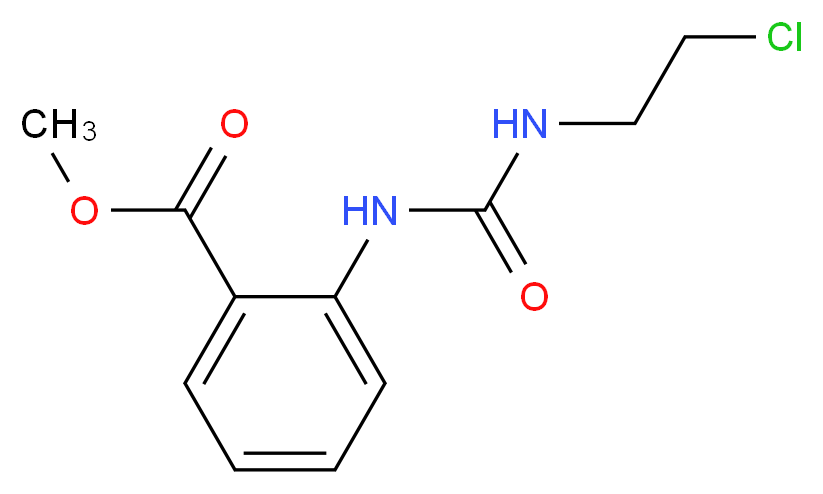 methyl 2-{[(2-chloroethyl)carbamoyl]amino}benzoate_分子结构_CAS_77093-92-6