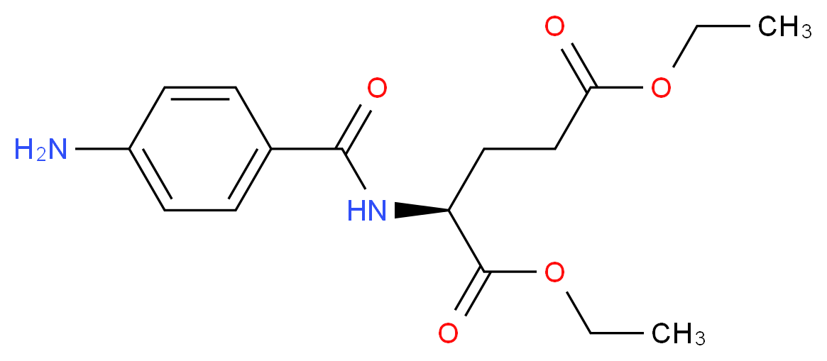 1,5-diethyl (2S)-2-[(4-aminophenyl)formamido]pentanedioate_分子结构_CAS_13726-52-8