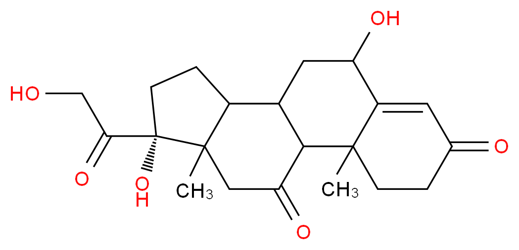 (14R)-8,14-dihydroxy-14-(2-hydroxyacetyl)-2,15-dimethyltetracyclo[8.7.0.0<sup>2</sup>,<sup>7</sup>.0<sup>1</sup><sup>1</sup>,<sup>1</sup><sup>5</sup>]heptadec-6-ene-5,17-dione_分子结构_CAS_16355-28-5