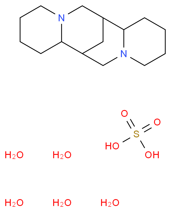 7,15-diazatetracyclo[7.7.1.0^{2,7}.0^{10,15}]heptadecane sulfuric acid pentahydrate_分子结构_CAS_299-39-8