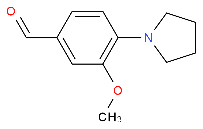 3-methoxy-4-(1-pyrrolidinyl)benzaldehyde_分子结构_CAS_116209-27-9)