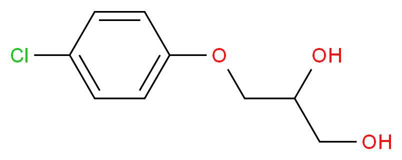 3-(4-chlorophenoxy)propane-1,2-diol_分子结构_CAS_104-29-0