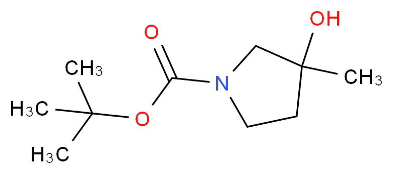 tert-butyl 3-hydroxy-3-methylpyrrolidine-1-carboxylate_分子结构_CAS_412278-02-5