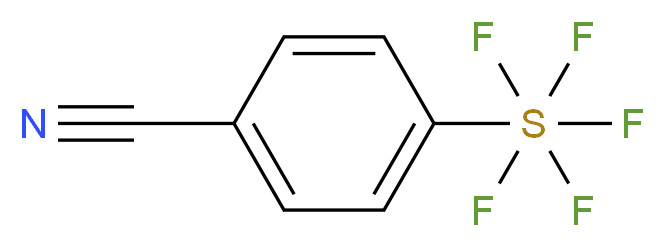 4-(pentafluoro-$l^{6}-sulfanyl)benzonitrile_分子结构_CAS_401892-85-1
