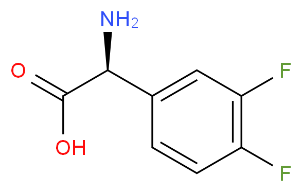 (2S)-2-AMINO-2-(3,4-DIFLUOROPHENYL)ACETIC ACID_分子结构_CAS_1241682-16-5)