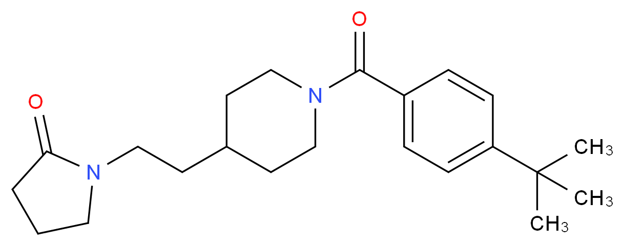 1-{2-[1-(4-tert-butylbenzoyl)-4-piperidinyl]ethyl}-2-pyrrolidinone_分子结构_CAS_)