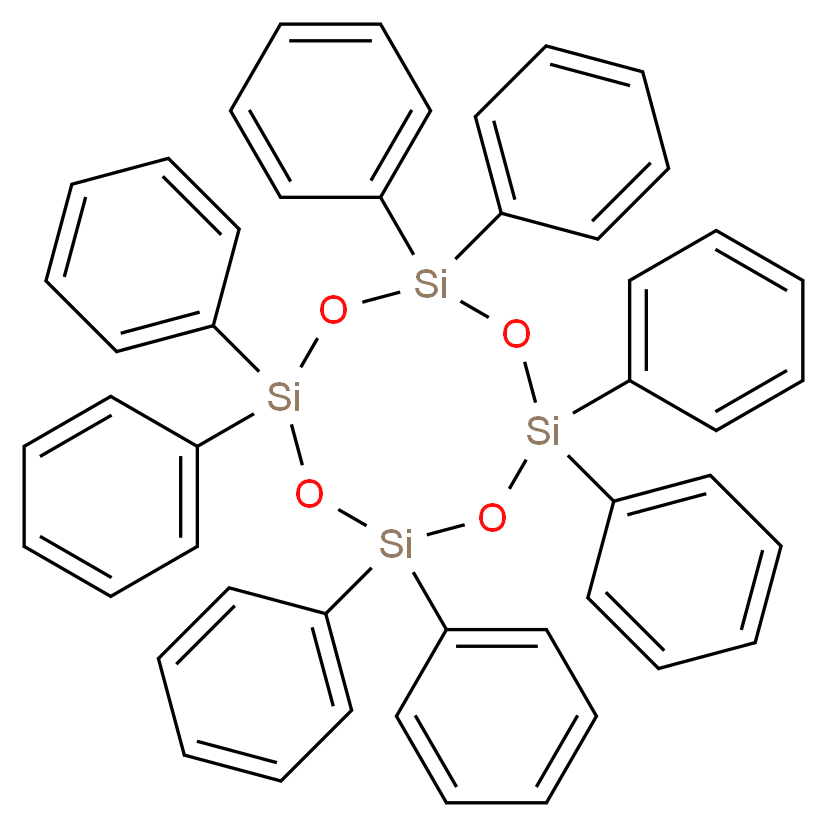 octaphenyl-1,3,5,7,2,4,6,8-tetraoxatetrasilocane_分子结构_CAS_546-56-5