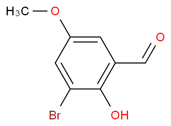 3-bromo-2-hydroxy-5-methoxybenzaldehyde_分子结构_CAS_50343-02-7