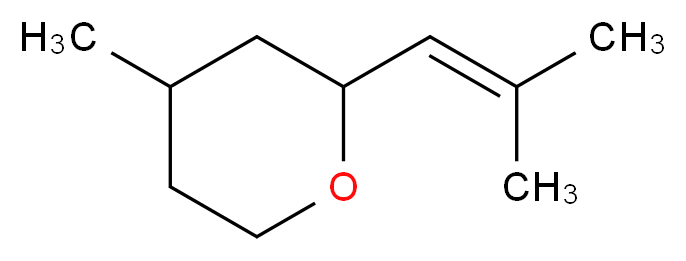 4-Methyl-2-(2-Methylprop-1-en-1-yl)tetrahydro-2H-pyran_分子结构_CAS_16409-43-1)