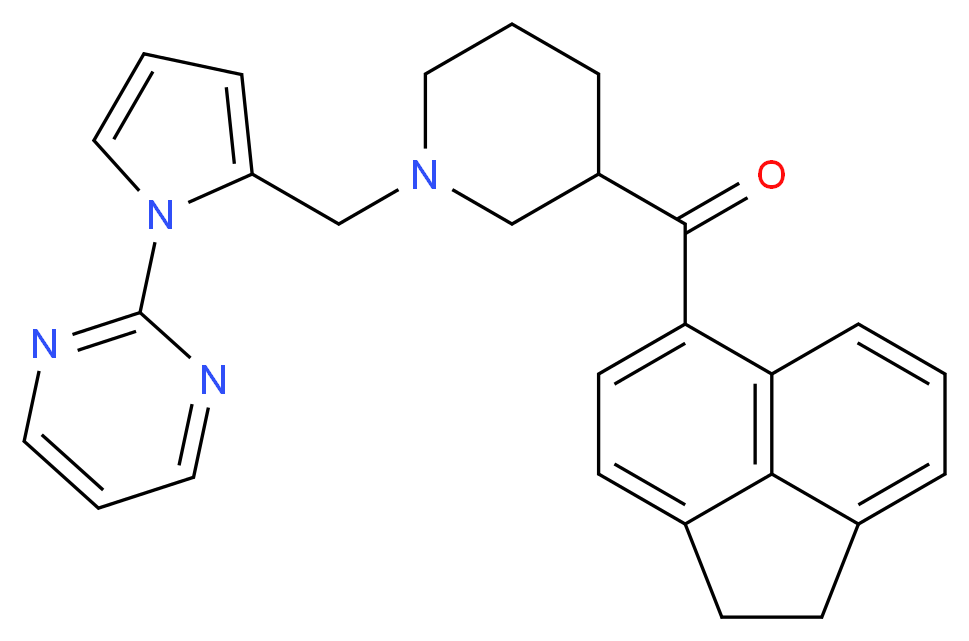 1,2-dihydro-5-acenaphthylenyl(1-{[1-(2-pyrimidinyl)-1H-pyrrol-2-yl]methyl}-3-piperidinyl)methanone_分子结构_CAS_)