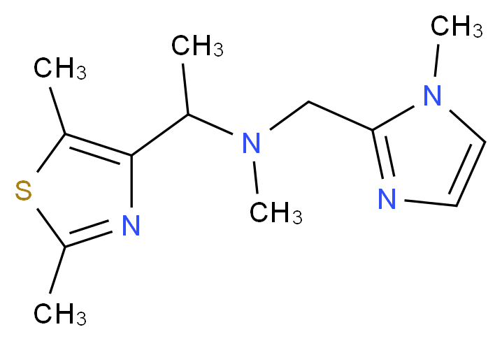 1-(2,5-dimethyl-1,3-thiazol-4-yl)-N-methyl-N-[(1-methyl-1H-imidazol-2-yl)methyl]ethanamine_分子结构_CAS_)