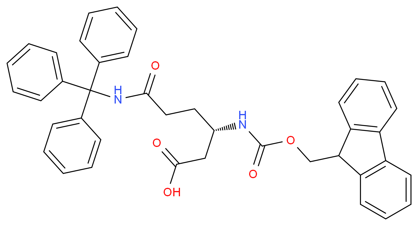 Fmoc-β-Homogln(Trt)-OH_分子结构_CAS_401915-55-7)