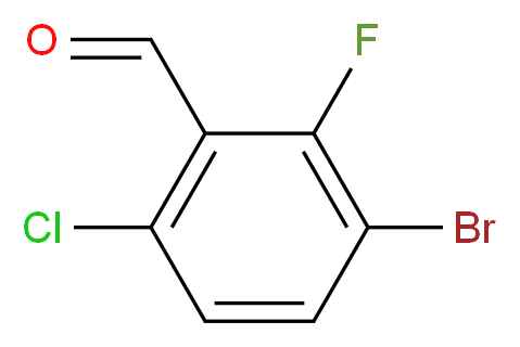 3-bromo-6-chloro-2-fluorobenzaldehyde_分子结构_CAS_886615-30-1