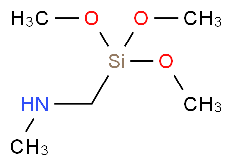 N-Methyl-1-(trimethoxysilyl)methanamine_分子结构_CAS_123271-16-9)