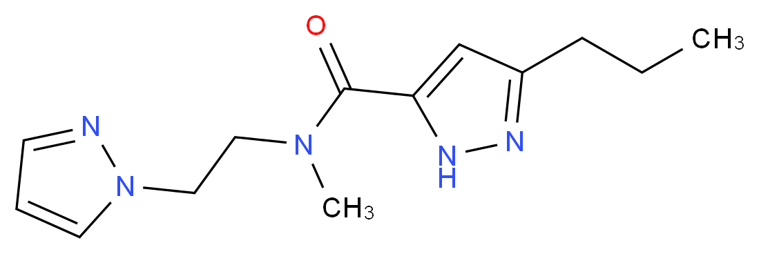 N-methyl-3-propyl-N-[2-(1H-pyrazol-1-yl)ethyl]-1H-pyrazole-5-carboxamide_分子结构_CAS_)
