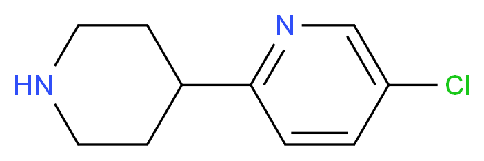 5-chloro-2-(piperidin-4-yl)pyridine_分子结构_CAS_210917-83-2