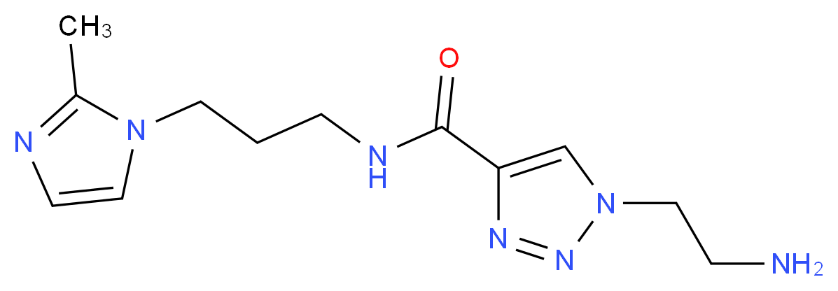 1-(2-aminoethyl)-N-[3-(2-methyl-1H-imidazol-1-yl)propyl]-1H-1,2,3-triazole-4-carboxamide_分子结构_CAS_)