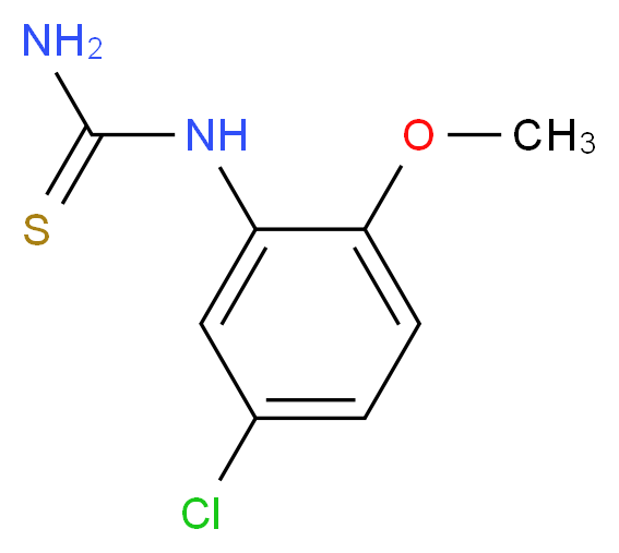 N-(5-氯-2-甲氧基苯基)硫脲_分子结构_CAS_63980-69-8)